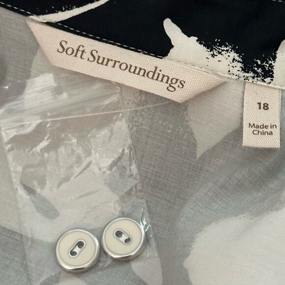 NWT Soft Surroundings Floral Moonglow Tiered Midi Dress Plus Size 18 - Picture 8 of 10